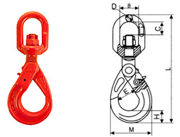 Self Locking Swivel Hooks with Ball Bearings - Unirope Ltd.