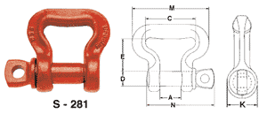 MANILLE POUR SANGLE 4X4 Manilles raid 22mm.