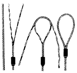 3/8 X 10' - 2 Leg Wire Rope Sling w/Thimble Eyes & No Hooks