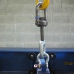 Testing of special designed swivel hoist ring with extra long bolt.