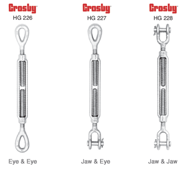 Diagram - Rigging Turnbuckles Crosby