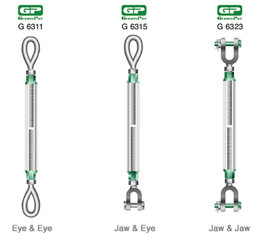 Diagram - Rigging Turnbuckles Green Pin